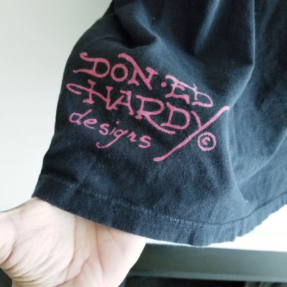 Vintage Don Ed Hardy Designs Black Tshirt Circa 1999 - Picture 4 of 7